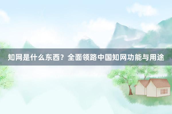 知网是什么东西？全面领路中国知网功能与用途